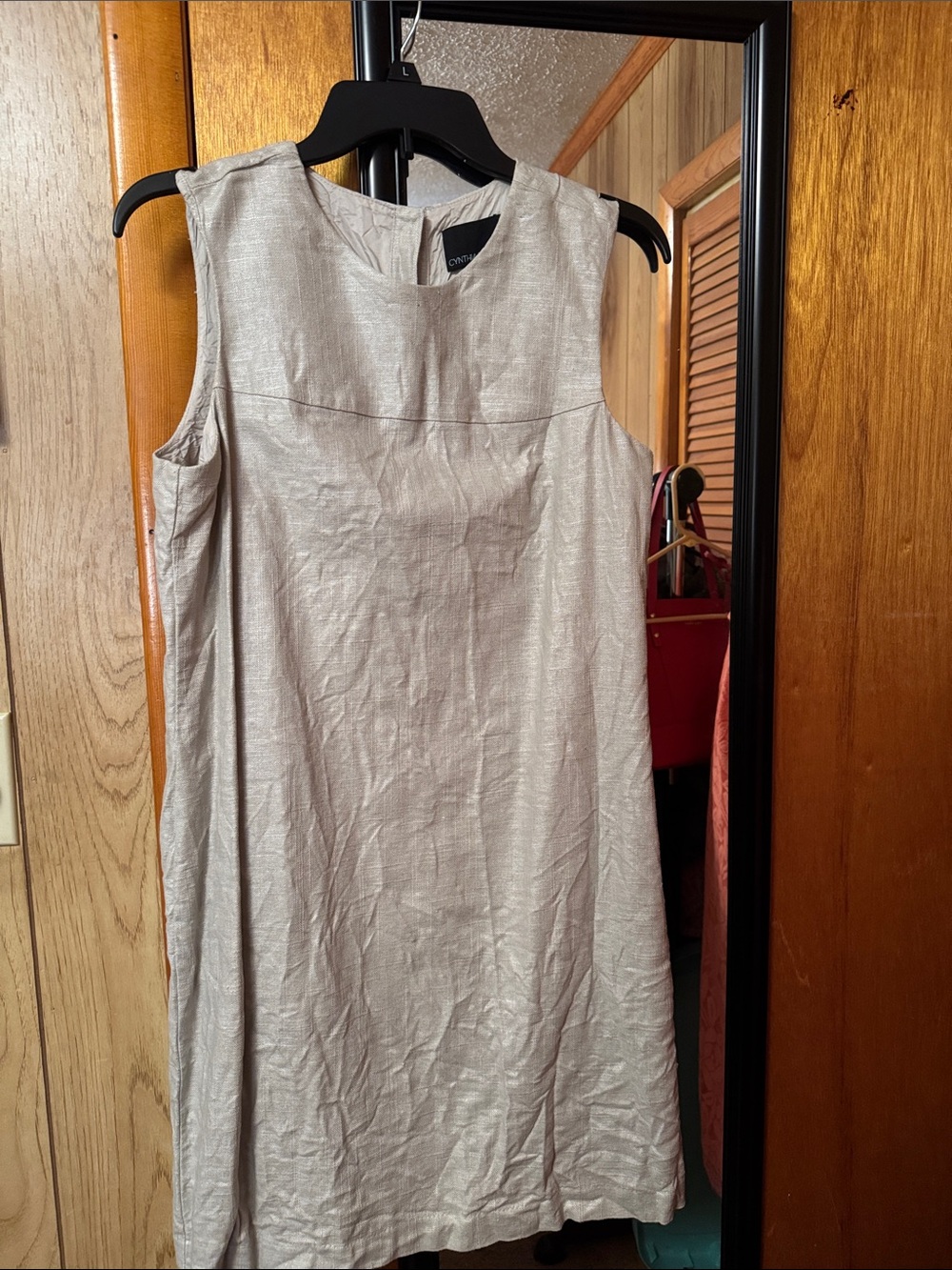 Cynthia Rowley Sleeveless Light Silver Shift Dress